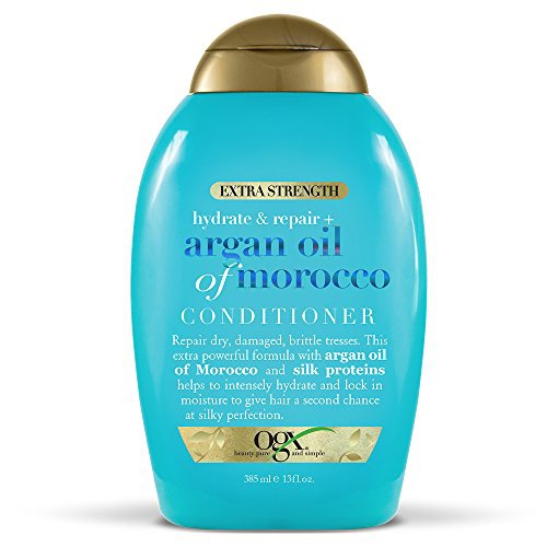  OGX Extra Strength Hydrate & Repair + Argan Oil of Morocco Conditioner for Dry, Damaged Hair, Cold-Pressed Argan Oil to Moisturize Hair, Paraben-Free, Sulfate-Free Surfactants, 13