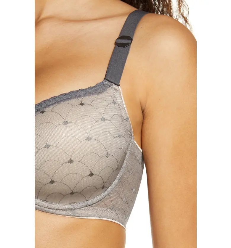  Omnia Paratus Omina Paratus Pearl FlexyWire Full Coverage Underwire T-Shirt Bra_GREY