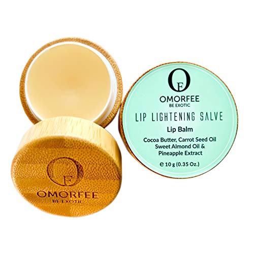  OMORFEE BE EXOTIC OF Omorfee 100% Organic Lip Lightening Balm, Lip balm for Dark Lips, Lip Balm with SPF, Natural Lip Protection, Lip Repair, Lip Moisturizer, Cocoa Butter, Carrot Seed Oil & Pineapple