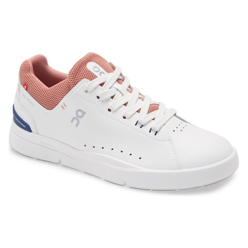  On THE ROGER Advantage Tennis Sneaker_WHITE/DUSTROSE