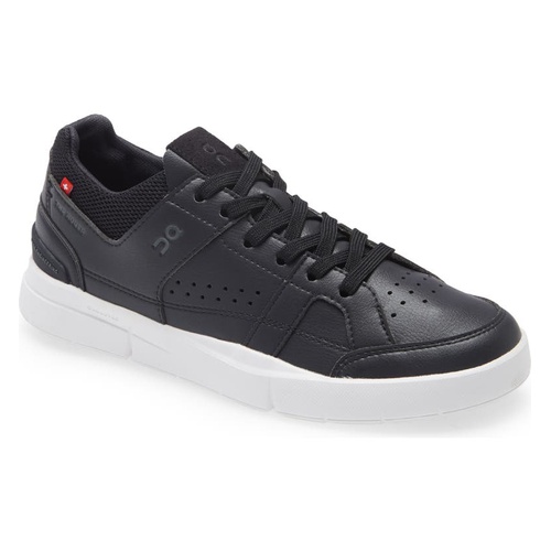  On THE ROGER Clubhouse Tennis Sneaker_BLACK WHITE