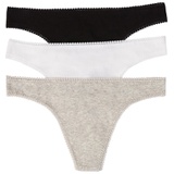 On Gossamer Cabana Cotton 3-Pack Thongs_BLACK/ WHITE/ GRAY