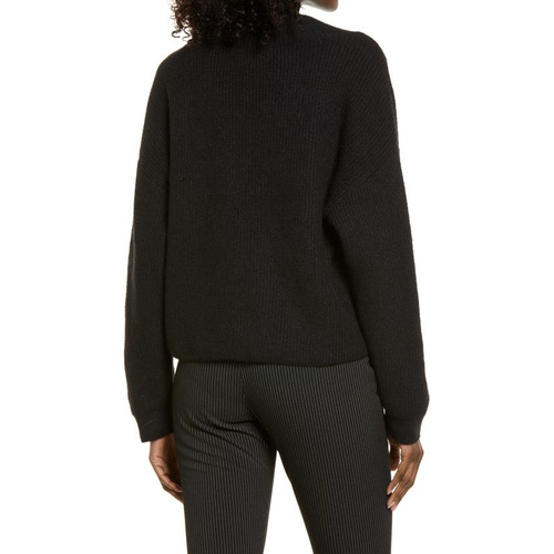  Open Edit Rib Stitch Sweater_BLACK