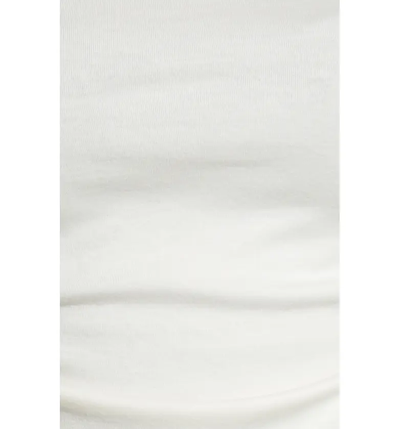  Open Edit Side Ruched Organic Cotton Blend Tank_IVORY