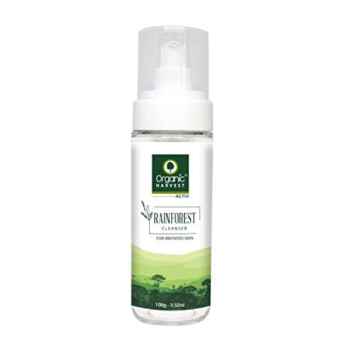  Organic Harvest Australian Rainforest Fruits Face Wash for Irritated & Flared Skin, Fights Aging, No Parabens, Sulphates & Minerals oils, Vegan & Cruelty free, 100ml