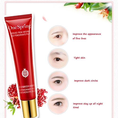  Ofanyia Red Pomegranate Firming Moisturizing Eye Cream Eye Treatment For Remove Dark Circles Anti Puffiness