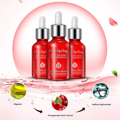  Ofanyia Red Pomegranate Fresh Moisturizing Essence Firming Hydrating Face Skin Care Facial Serum
