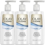 Olay Cleanse Gentle Foaming Face Cleanser for Sensitive Skin, Fragrance Free 6.7 Fl Oz, Pack of 3