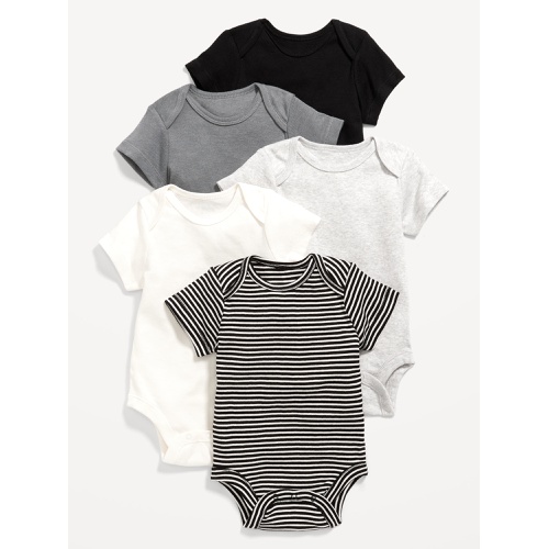 올드네이비 Unisex Short-Sleeve Bodysuit 5-Pack for Baby Hot Deal