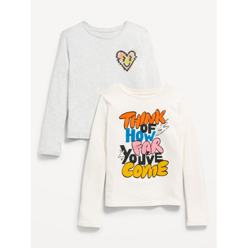 올드네이비 Long-Sleeve Graphic T-Shirt 2-Pack for Girls