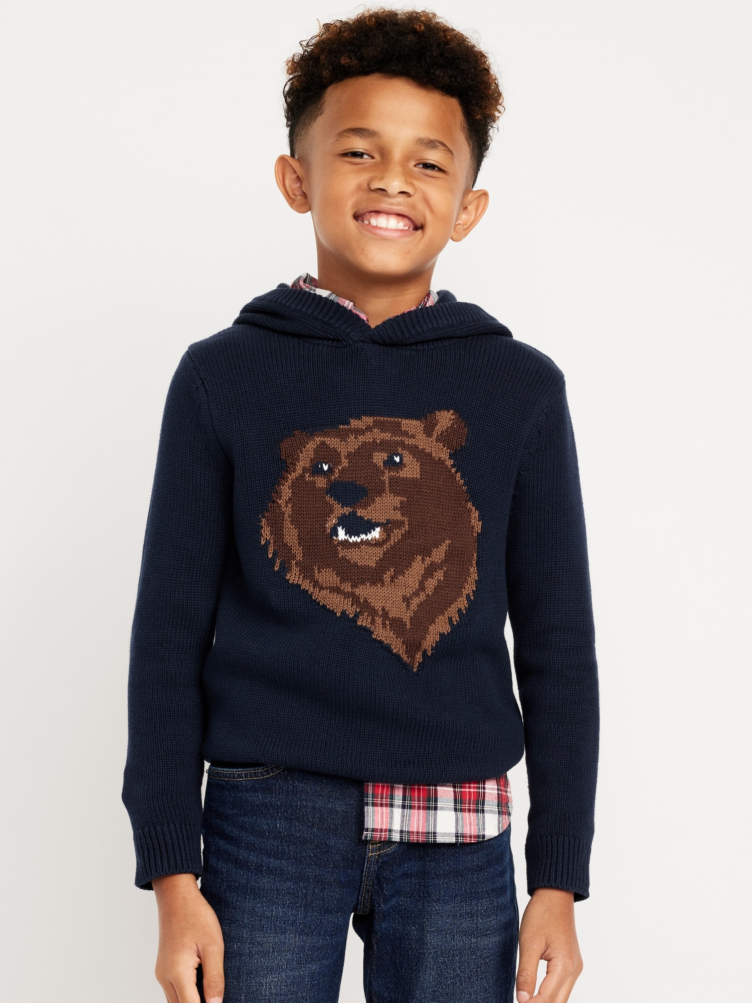 올드네이비 Printed Sweater-Knit Pullover Hoodie for Boys