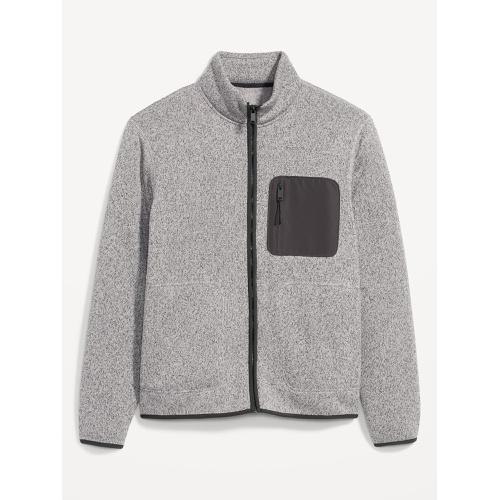 올드네이비 Fleece-Knit Sherpa-Lined Zip Jacket