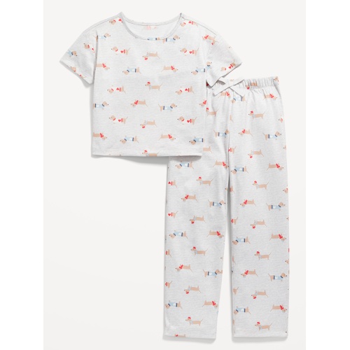 올드네이비 Printed Jersey-Knit Pajama Set for Girls