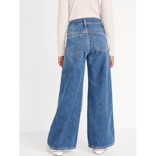 올드네이비 High-Waisted Super Baggy Wide-Leg Non-Stretch Jeans for Girls Hot Deal