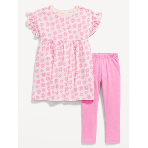 올드네이비 Flutter-Sleeve Dress & Leggings Set for Toddler Girls Hot Deal