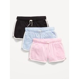 French Terry Dolphin-Hem Cheer Shorts 3-Pack for Girls