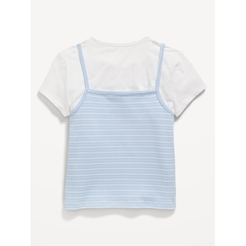 올드네이비 2-In-1 Striped Cami & T-Shirt for Girls