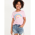 Short-Sleeve Flip-Sequin Graphic T-Shirt for Girls