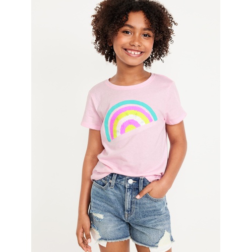 올드네이비 Short-Sleeve Flip-Sequin Graphic T-Shirt for Girls Hot Deal