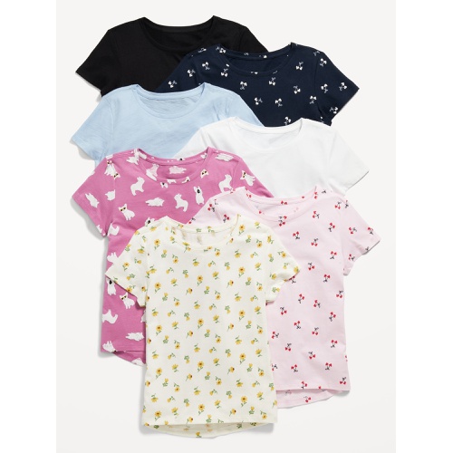 올드네이비 Softest Short-Sleeve T-Shirt 7-Pack for Girls Hot Deal