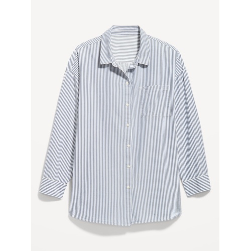 올드네이비 Linen-Blend Button-Down Boyfriend Shirt