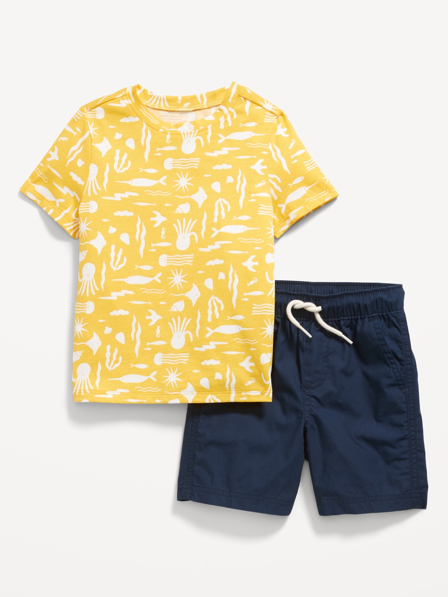 올드네이비 Printed Crew-Neck T-Shirt and Shorts Set for Toddler Boys Hot Deal