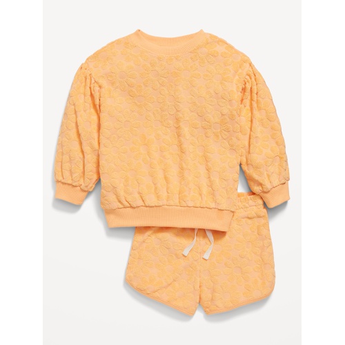 올드네이비 Long Puff-Sleeve Sweatshirt and Shorts Set for Toddler Girls