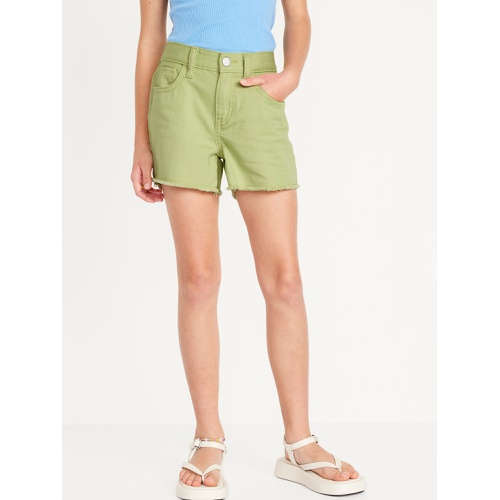 올드네이비 High-Waisted Pop-Color Frayed-Hem Shorts for Girls