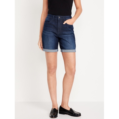 올드네이비 High-Waisted Wow Jean Shorts -- 7-inch inseam