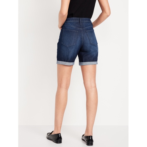 올드네이비 High-Waisted Wow Jean Shorts -- 7-inch inseam