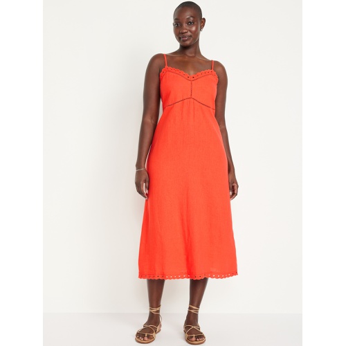 올드네이비 Linen-Blend Cami Midi Dress Hot Deal