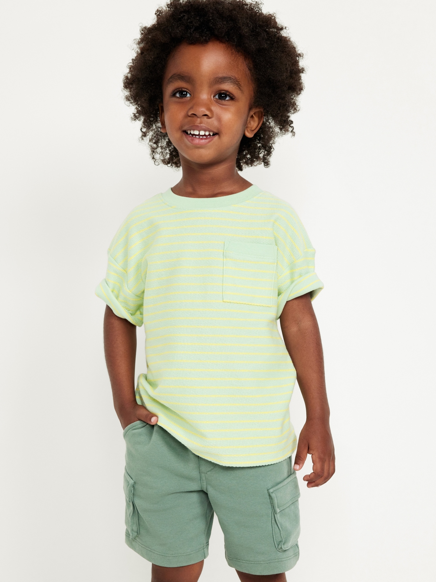 Oversized French-Terry Pocket T-Shirt for Toddler Boys Hot Deal