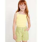 Sleeveless Fitted Smocked Tank Top for Girls Hot Deal