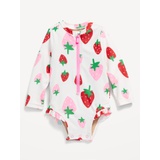 Printed Ruffle-Trim Rashguard One-Piece Swimsuit for Baby Hot Deal