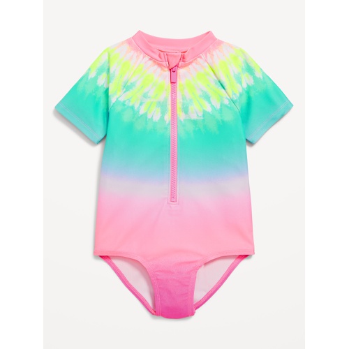 올드네이비 Zip-Front Rashguard One-Piece Swimsuit for Toddler Girls