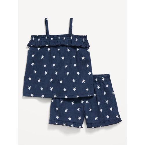 올드네이비 Sleeveless Ruffle Top and Shorts Set for Toddler Girls