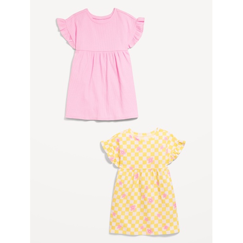 올드네이비 Flutter-Sleeve Dress 2-Pack for Toddler Girls Hot Deal