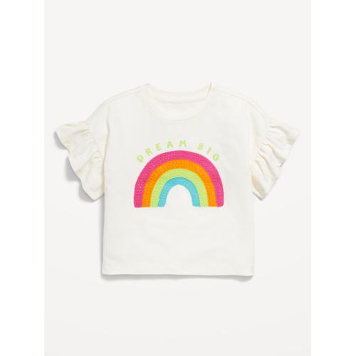 올드네이비 Short-Sleeve Crochet-Knit Graphic Top for Toddler Girls