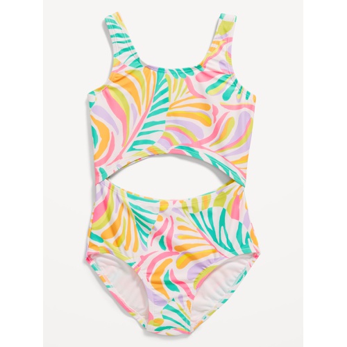 올드네이비 Printed Cutout One-Piece Swimsuit for Girls