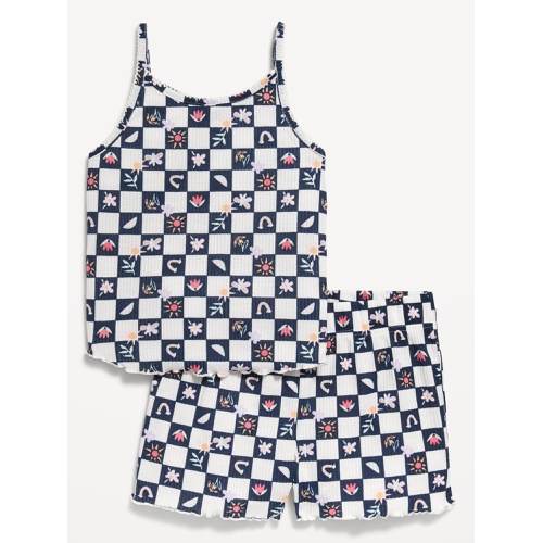 올드네이비 Printed Rib-Knit Pajama Tank and Shorts Set for Girls Hot Deal