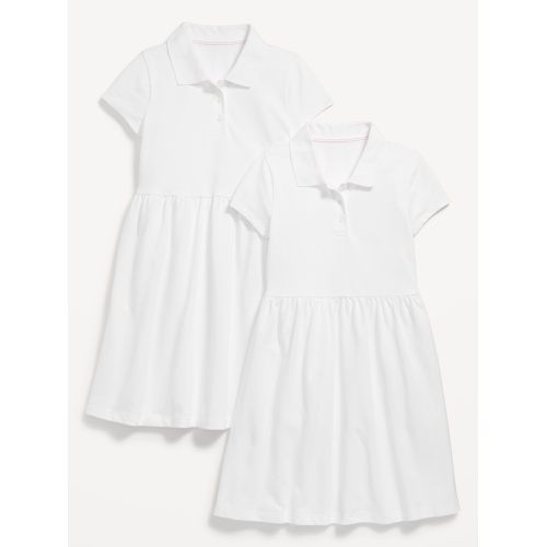 올드네이비 School Uniform Fit & Flare Pique Polo Dress for Girls Hot Deal