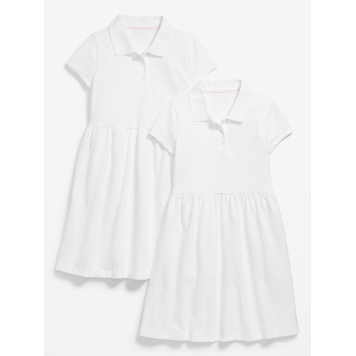 올드네이비 School Uniform Fit and Flare Pique Polo Dress 2-Pack for Girls