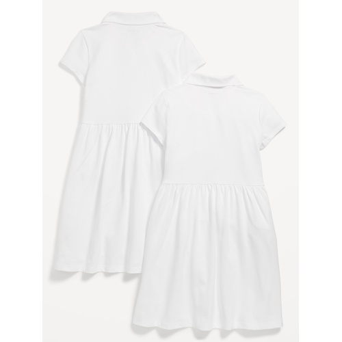 올드네이비 School Uniform Fit and Flare Pique Polo Dress 2-Pack for Girls