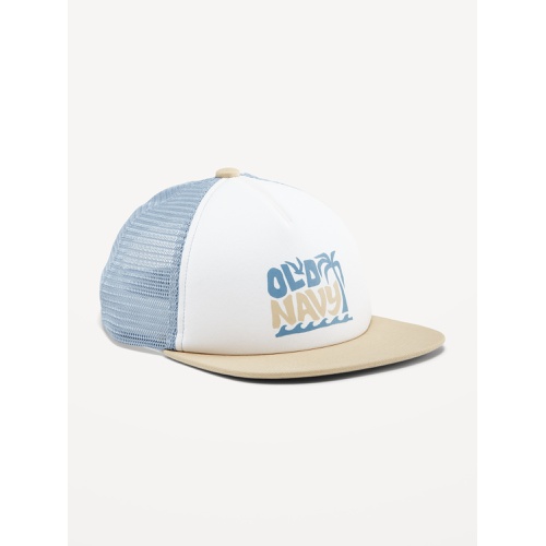 올드네이비 Logo-Graphic Flat-Brim Trucker Hat for Boys