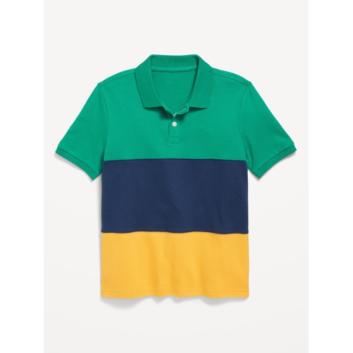 올드네이비 Short-Sleeve Color-Block Pique Polo Shirt for Boys