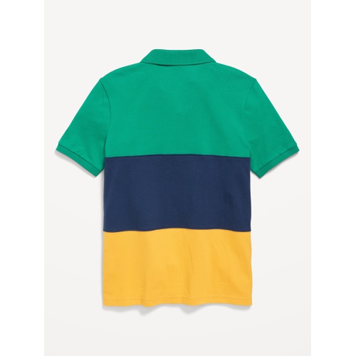올드네이비 Short-Sleeve Color-Block Pique Polo Shirt for Boys