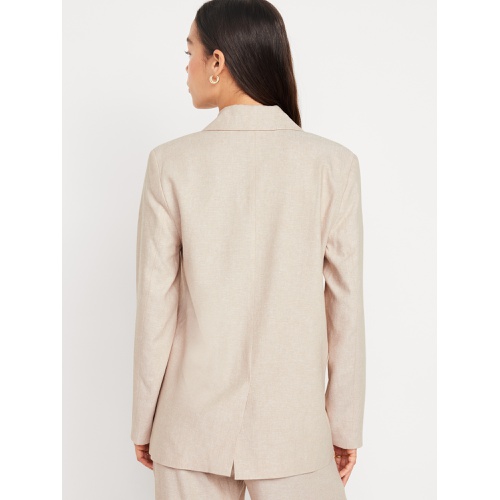 올드네이비 Double-Breasted Linen-Blend Blazer