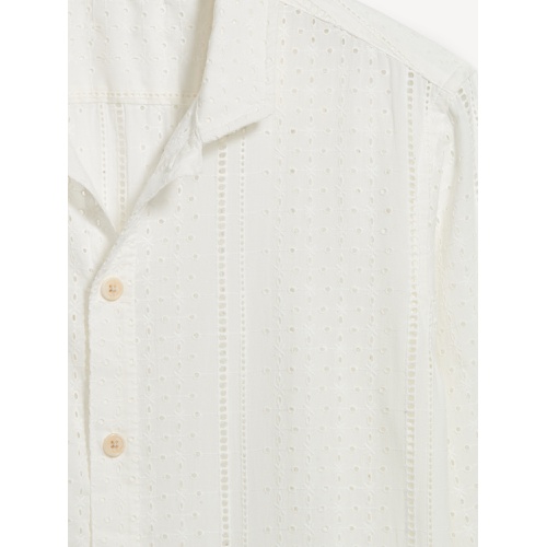 올드네이비 Button-Front Eyelet Shirt