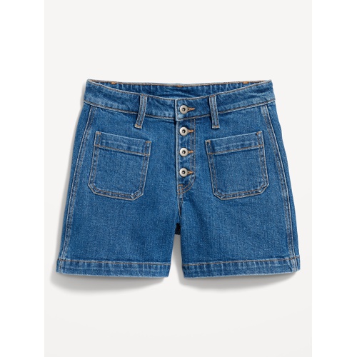 올드네이비 High-Waisted Jean Trouser Shorts -- 3-inch inseam