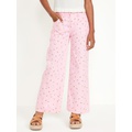 Printed High-Waisted Baggy Wide-Leg Jeans for Girls Hot Deal